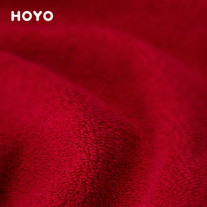 HOYO毛巾套装久洗软糯质感和风中国红2件套红色JP8040高清大图