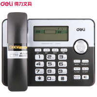 得力(deli)795电话机 黑色 座机 固定电话 经典款横式来电显示电话机 通话清晰 办公家用电话机 时尚简约