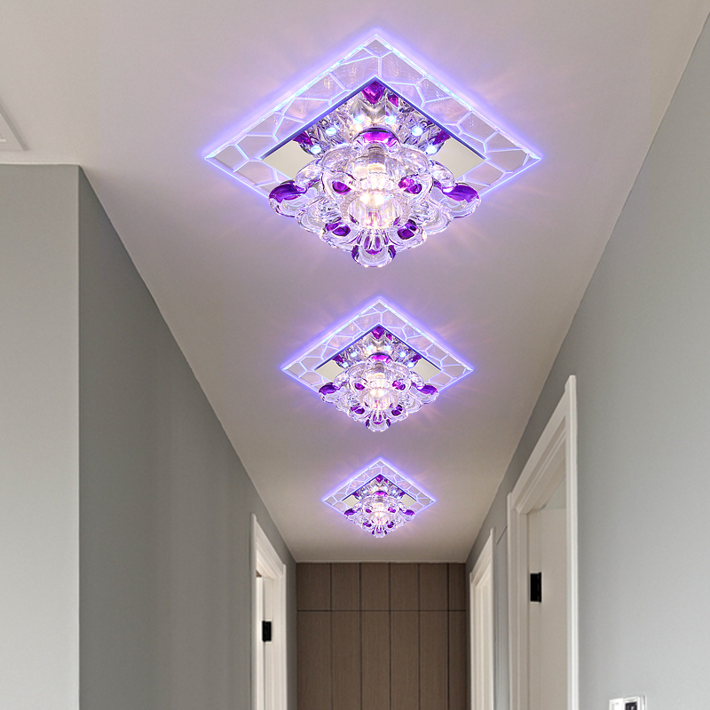 led水晶过道灯射灯走廊灯玄关灯客厅筒灯吊顶创意入户灯吸顶灯具视频