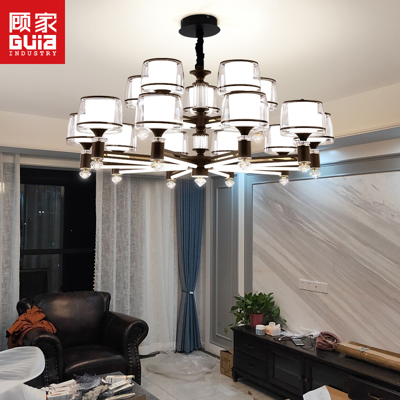顾家照明北欧客厅灯吊灯简约现代大气卧室灯具轻奢风格餐厅灯创意个性大厅灯饰组合全屋灯具套餐