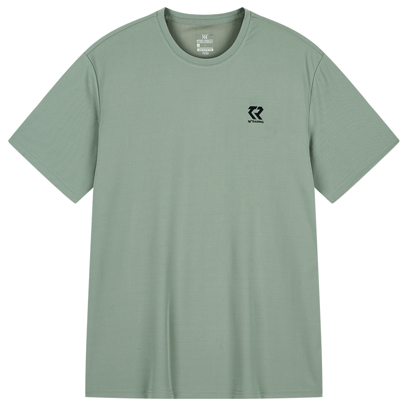 361°运动T恤男夏季新款训练速干衣652424121V 4XL 黄石绿