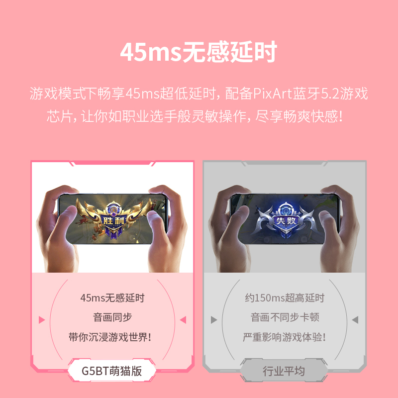 漫步者(EDIFIER)G5BT萌猫版头戴式蓝牙耳机电竞游戏吃鸡有线电脑手机可爱女 知更蓝