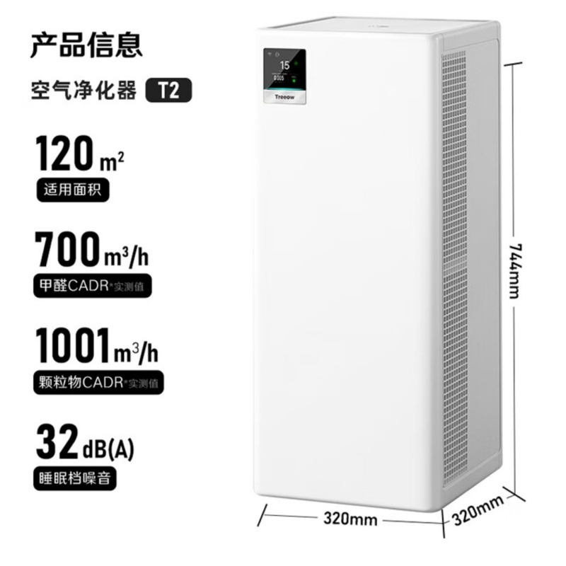 树新风空气净化器T2配件除过敏原滤芯适用T2,T2pro高清大图