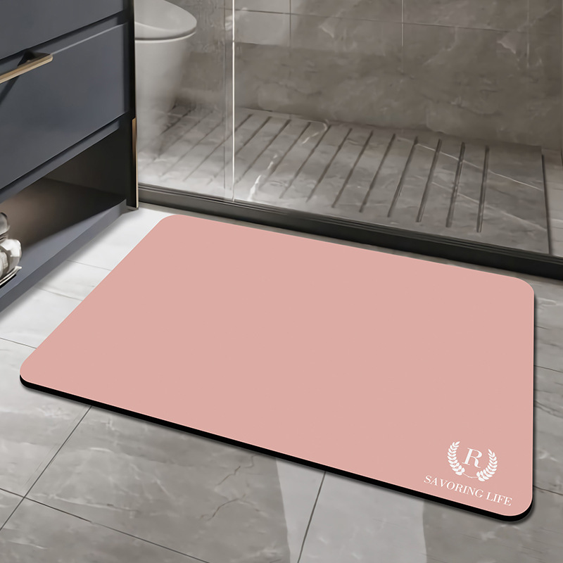 娇领硅藻泥防滑垫吸水地垫 时尚款 颜色随机 80*120cm(硅藻泥2.5mm)高清大图