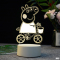 博锐 亚克力发光水母台灯 宝宝夜灯 氛围创意发光玩具 3d小夜灯礼品（可充电 16色灯光 触摸控制+遥控控制）小猪佩奇