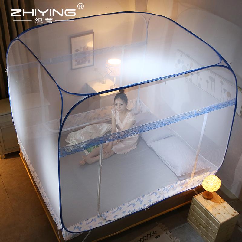 美帮汇免安装蒙古包蚊帐1.2米床纹账加密加厚1.5/1.8m床双人家用高清大图