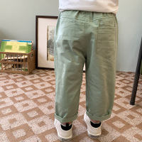 龙之涵(LONGZHIHAN)男童裤子2021春季新款舒适宽松儿童休闲长裤女宝时尚裤子
