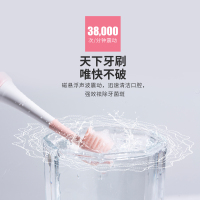 益多声波震动电动牙刷成人充电式牙刷防水智能磁悬声波牙刷儿童适用清洁/轻柔/护理三大模式 频率38000次/分 蓝色