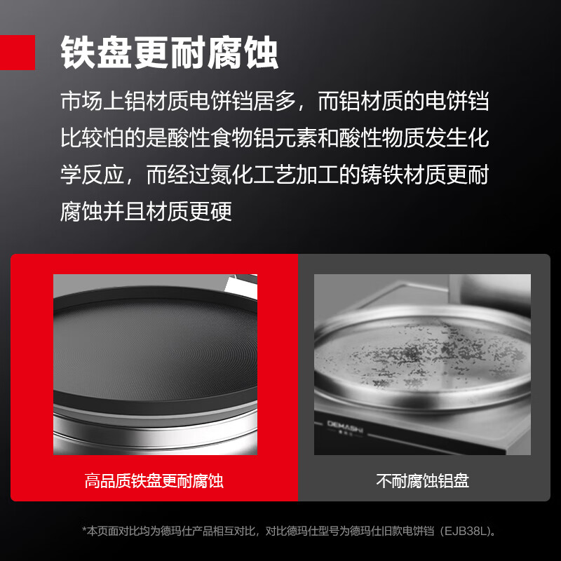 德玛仕(DEMASHI)商用电饼铛大型食堂双面加热特大号烤饼炉烙饼机煎包机酱香饼铁盘煎饼机 DBC54A-TZ1380V高清大图