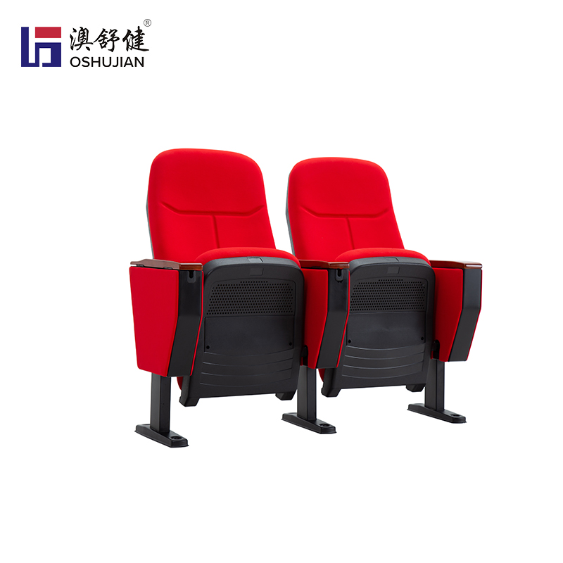 剧院椅阶梯报告厅礼堂椅会议室带写字板排椅电影院椅子 澳舒健 礼堂椅SJ6601-3张高清大图