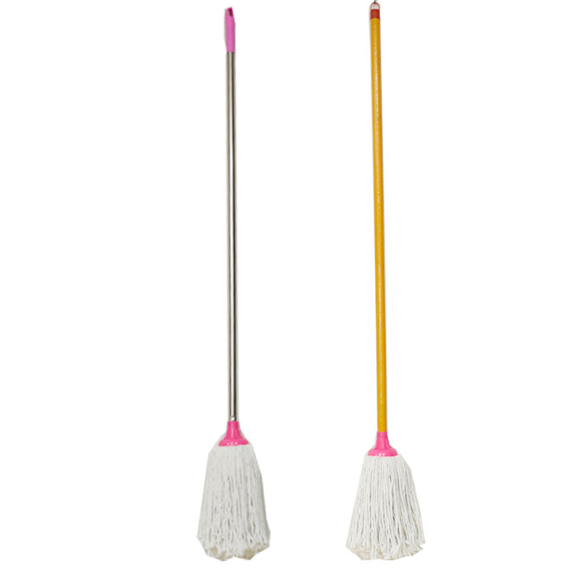 酒店物业纯棉线拖把普通老式墩布全棉布条吸水家用拧水拖圆头地拖