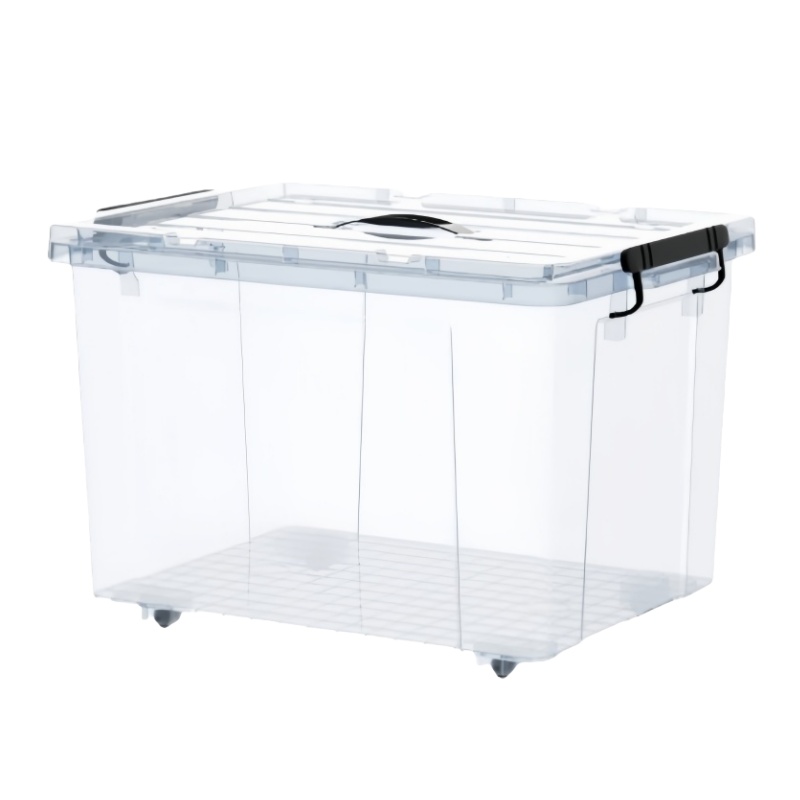 铁洋 透明带轮收纳箱 76cm*52cm*43cm(120L) 个