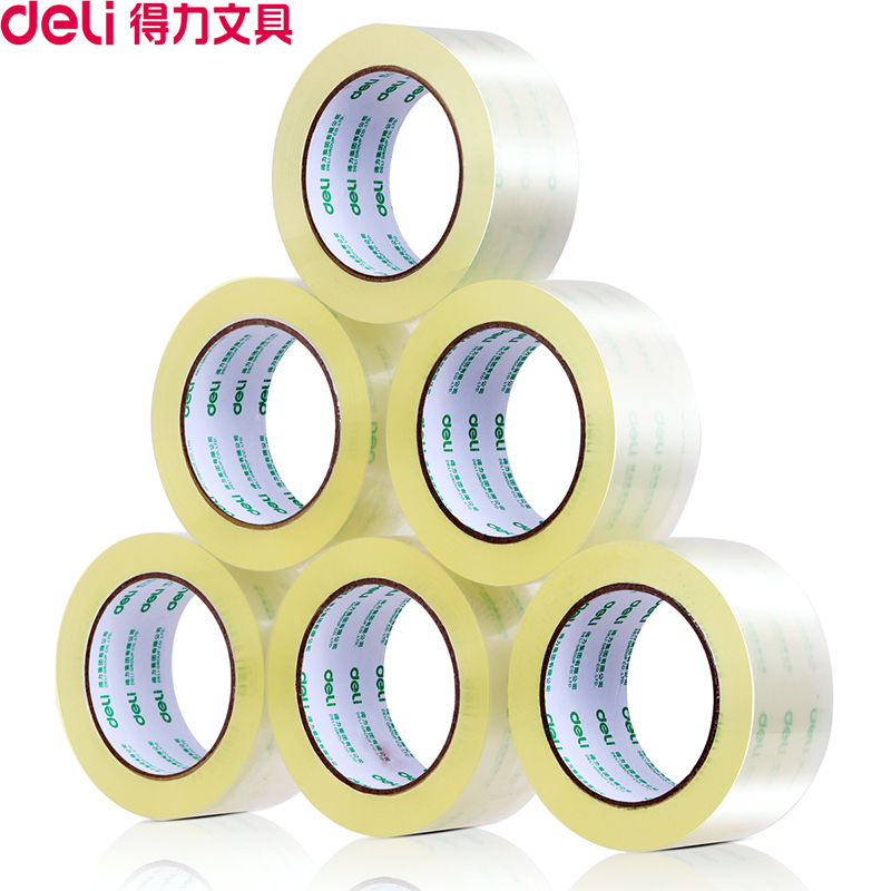 得力30205透明封箱胶带(6卷装)