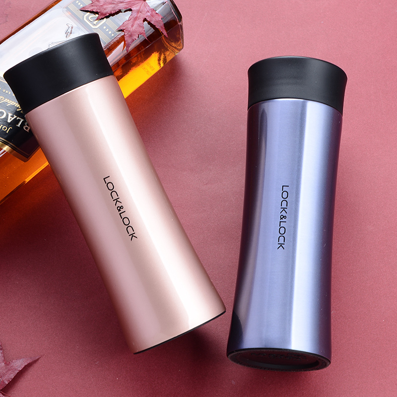 乐扣乐扣(Lock&Lock)保温杯男女学生不锈钢300ml-400ml水杯创意茶杯便携真空杯子带茶网