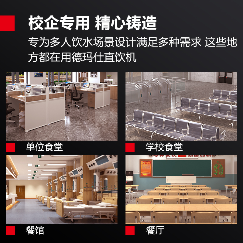 德玛仕DEMASHI直饮机 商用学校烧水机 学校专用开水器 大型不锈钢直饮水机 SRZ-30/SRZ-2L(一开一温)