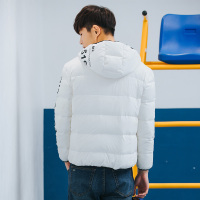 唐狮情侣羽绒服短款青少个性字母冬季外套韩版潮_