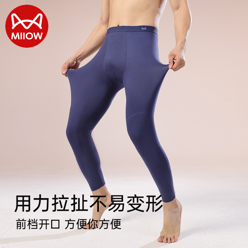 猫人秋冬加厚男士德绒保暖裤羽绒蚕丝护膝东北中老年棉裤线裤270g高清大图