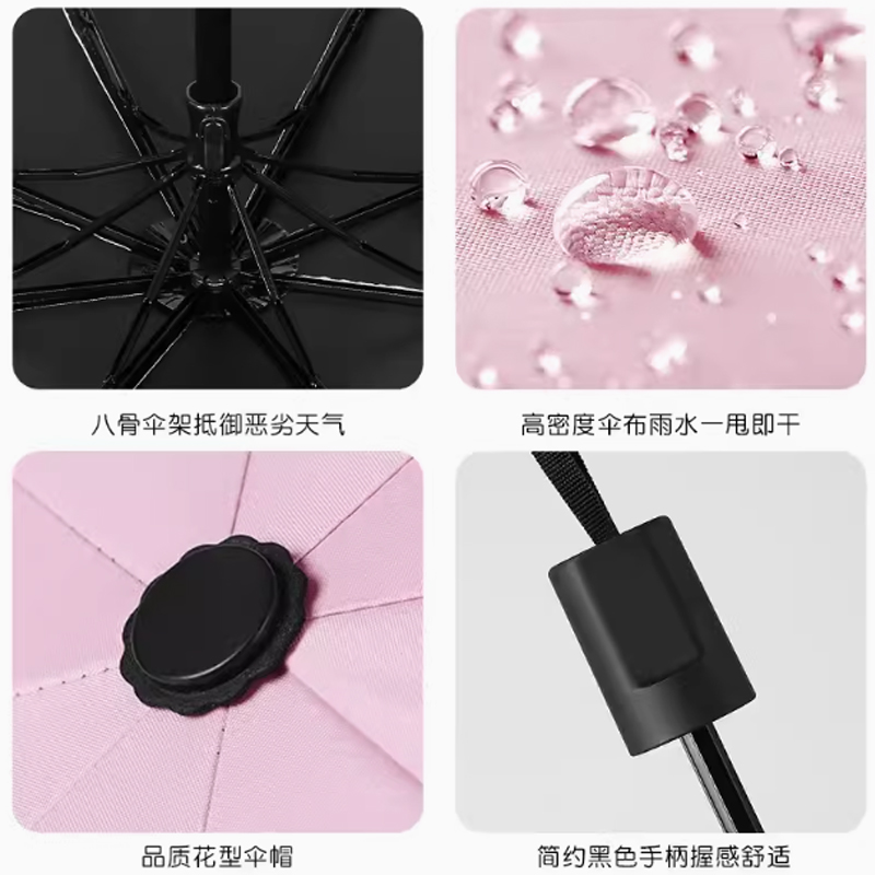 皖亭 WT-YS-012 仙亿雨伞 8骨伞(单位:把)绿色高清大图