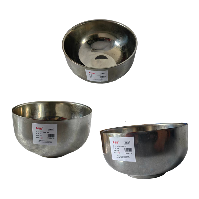 炯毅 不锈钢碗饭碗个人小碗 304不锈钢碗韩式 12cm 个高清大图