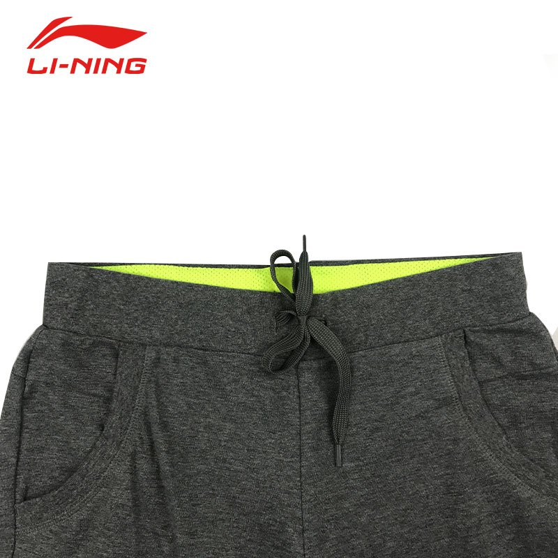 李宁(LI-NING)2017夏季女士轻薄透气时尚运动中裤七分裤AKQM098