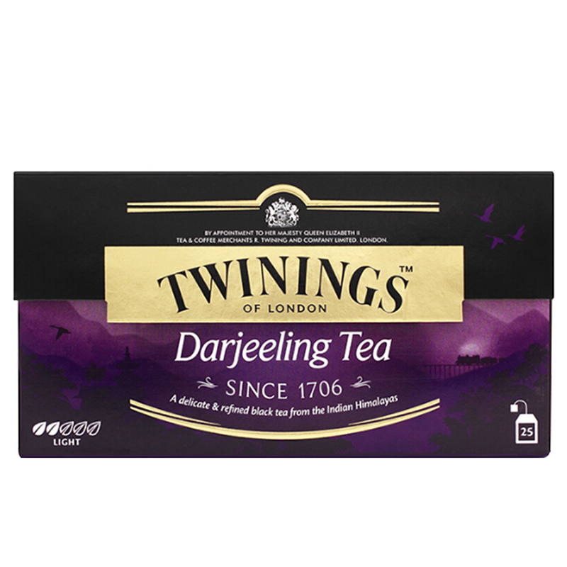 英国川宁(TWININGS) 波兰进口茶叶 欧式大吉岭红茶 袋泡茶包 25包*2g