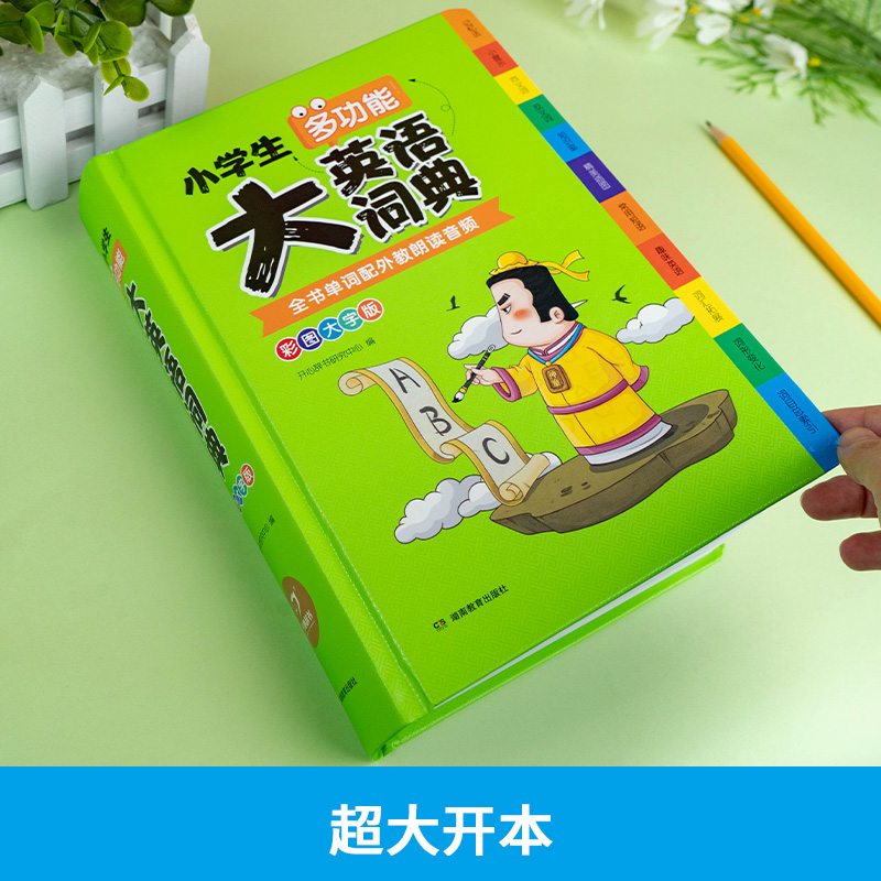 [彩图大字版]大英语词典 [正版]小学生多功能大英语词典小学生 英汉字典双解大词典 儿童英语阅读语法单词词汇图解词典常用高清大图