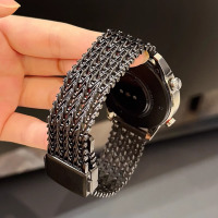 磁吸卡扣适用华为GT5手表表带GT4透气金属watch5钢带夏天22mm男女款3139G