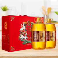 年货粮油礼盒 胡姬花古法小榨花生油1.918L*2 送礼礼盒装一级压榨花生食用油 春节礼品