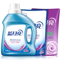 [苏宁宜品X蓝月亮洗护套装]薰衣草深层洁净洗衣液1kg+500g袋+500g薰衣草柔顺剂