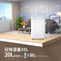 海尔(Haier)除湿机CF20-PJ1家用卧式宿舍吸湿干燥抽湿器防潮去湿专用地下室