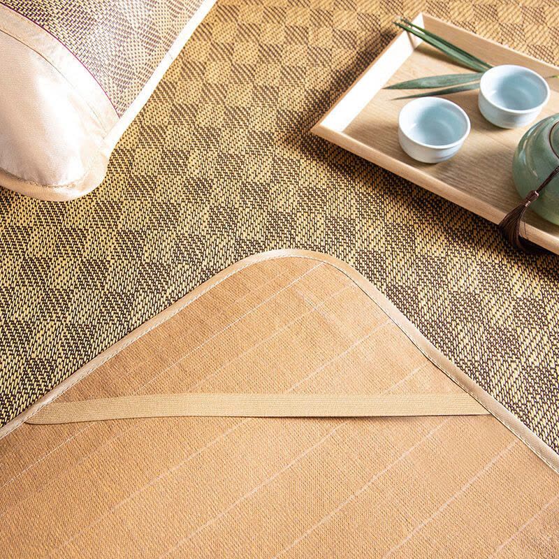 约克罗兰 夏季凉席印尼经典藤席三件套 清凉席子枕套YL1502 经典格 180*200cm图片