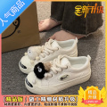 SUNTEK可爱卡通帆布鞋女2023夏季新款小众显脚小透气低帮小白鞋休闲板款