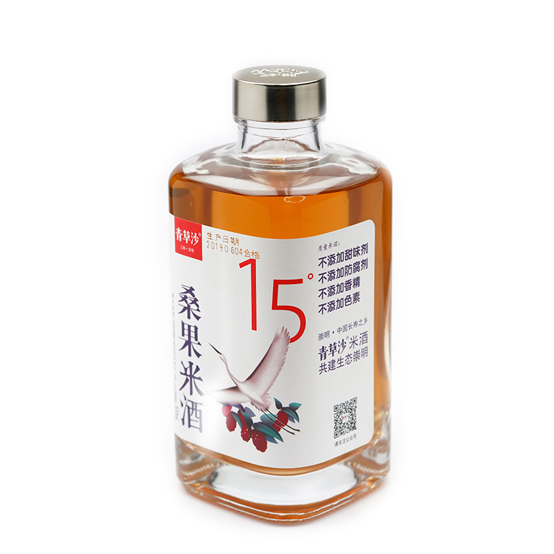 上海特产青草沙花果酒桑葚桑果味米酒15度500ml 送礼佳品