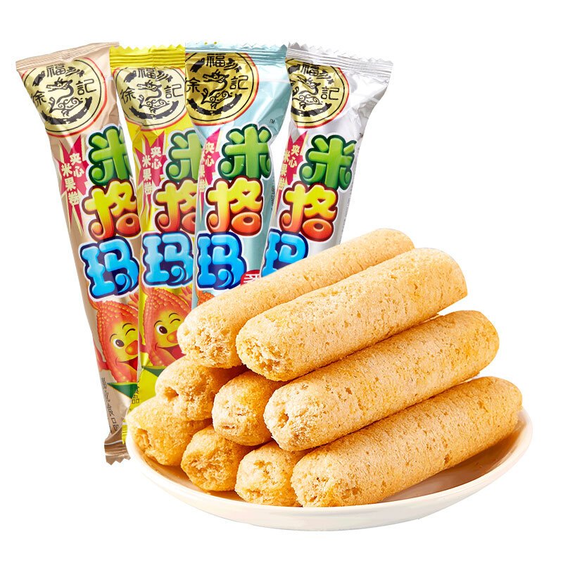 徐福记米格玛425g夹心米果卷能量棒糙米卷膨化饼干休闲小零食品下午茶糕点心