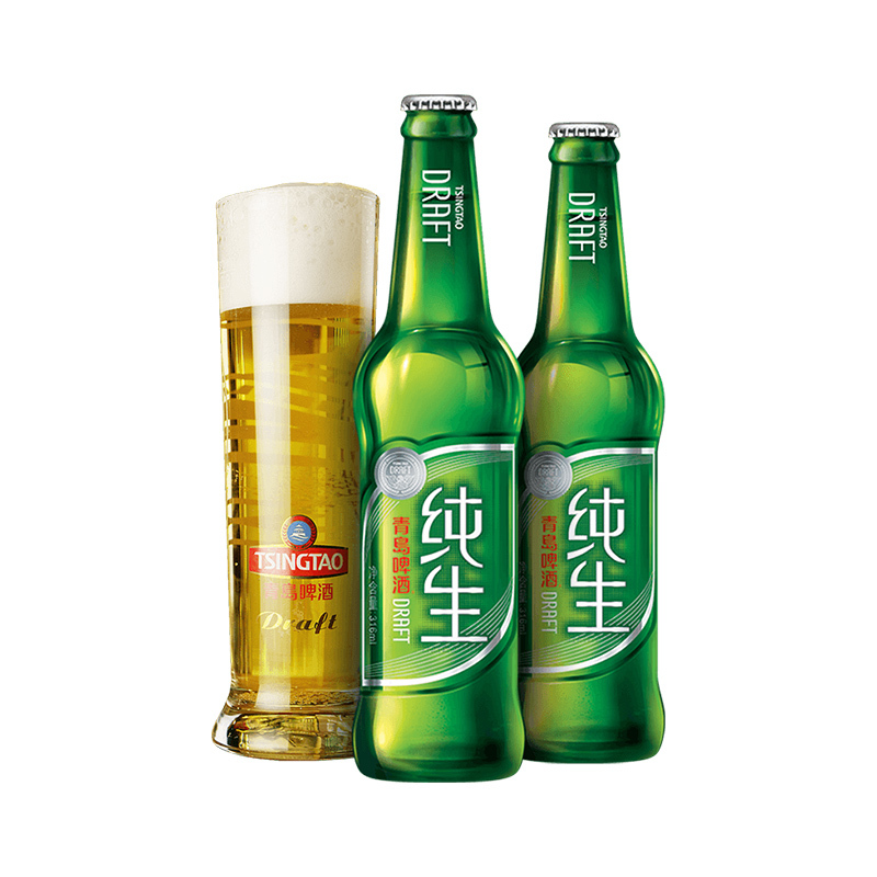 青岛啤酒(TSINGTAO)纯生8度316ml*24瓶 整箱装