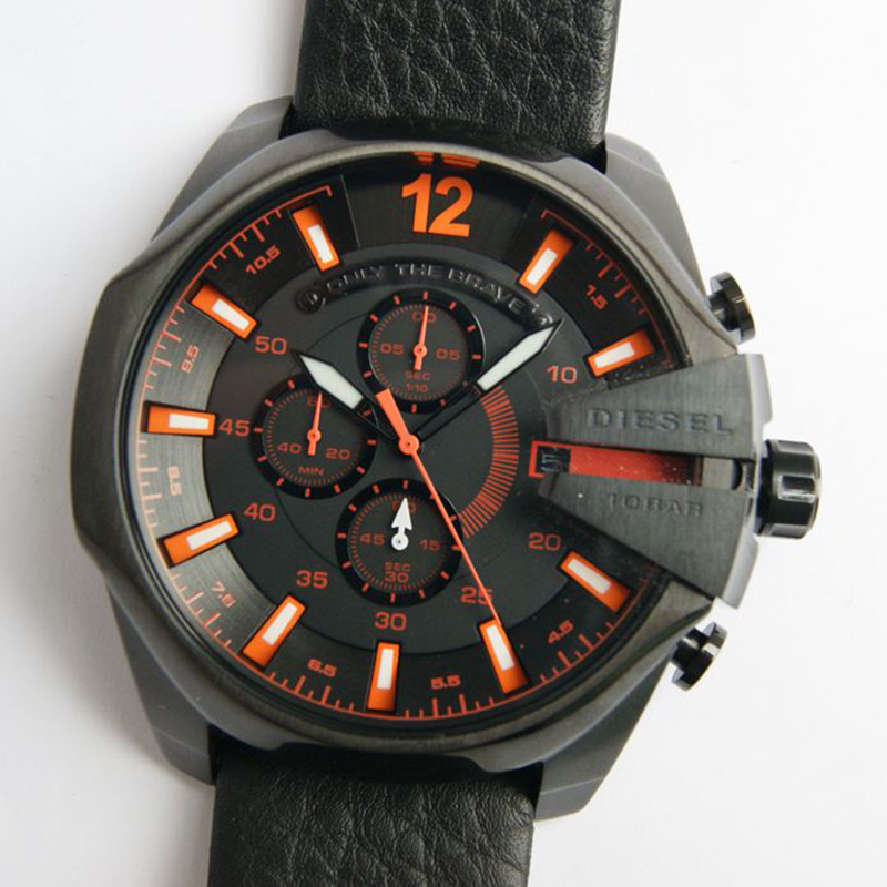 diesel迪赛chief军官系列男士手表石英表运动手表圆形表盘
