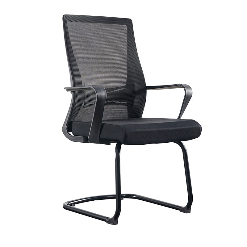 初嘉 CJ-7041办公椅弓形椅电脑椅网布学习椅会客网椅 黑框