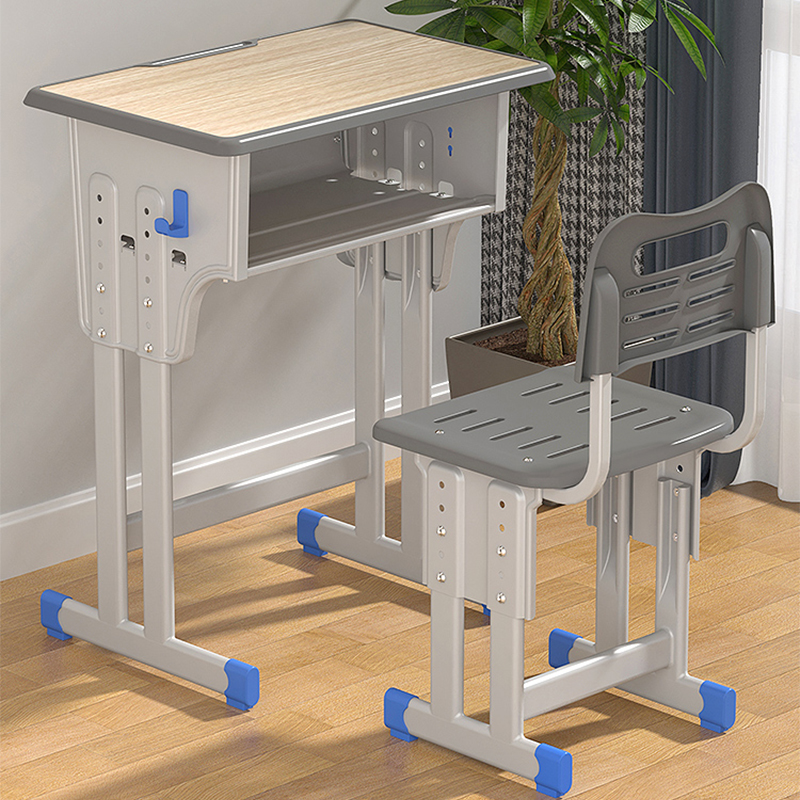 正斌加厚升降塑料课桌椅培训桌中小学生辅导班书桌家用儿童学习桌椅子高清大图