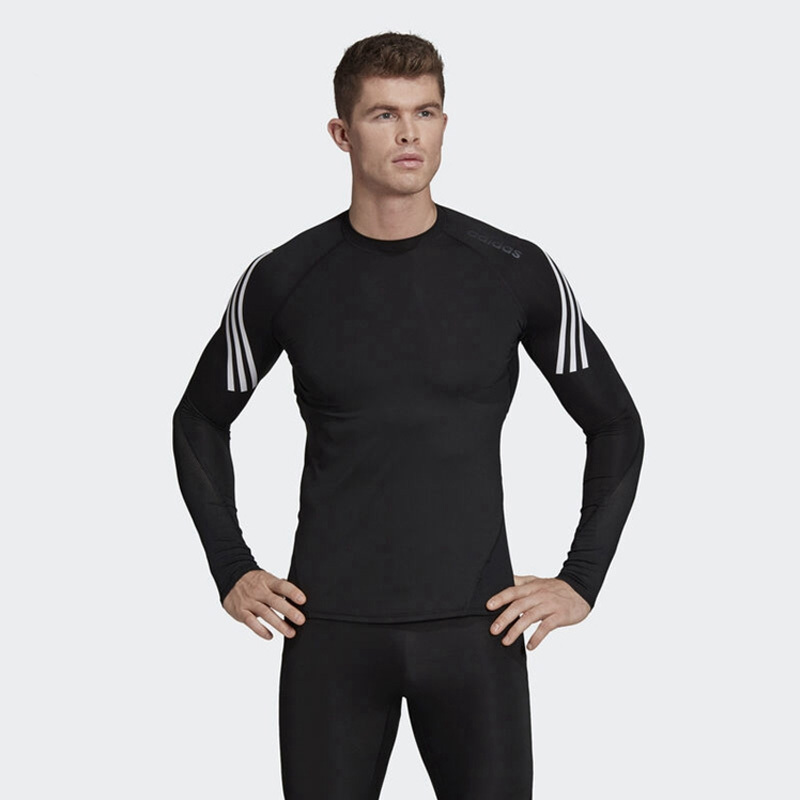 阿迪达斯adidas男款紧身长袖上衣DW8481