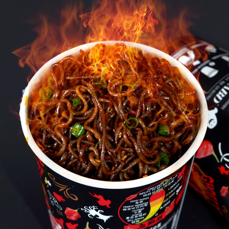 ABD杯装鬼椒面85g/桶*4桶 特辣断魂级辣干拌面方便面零食夜宵
