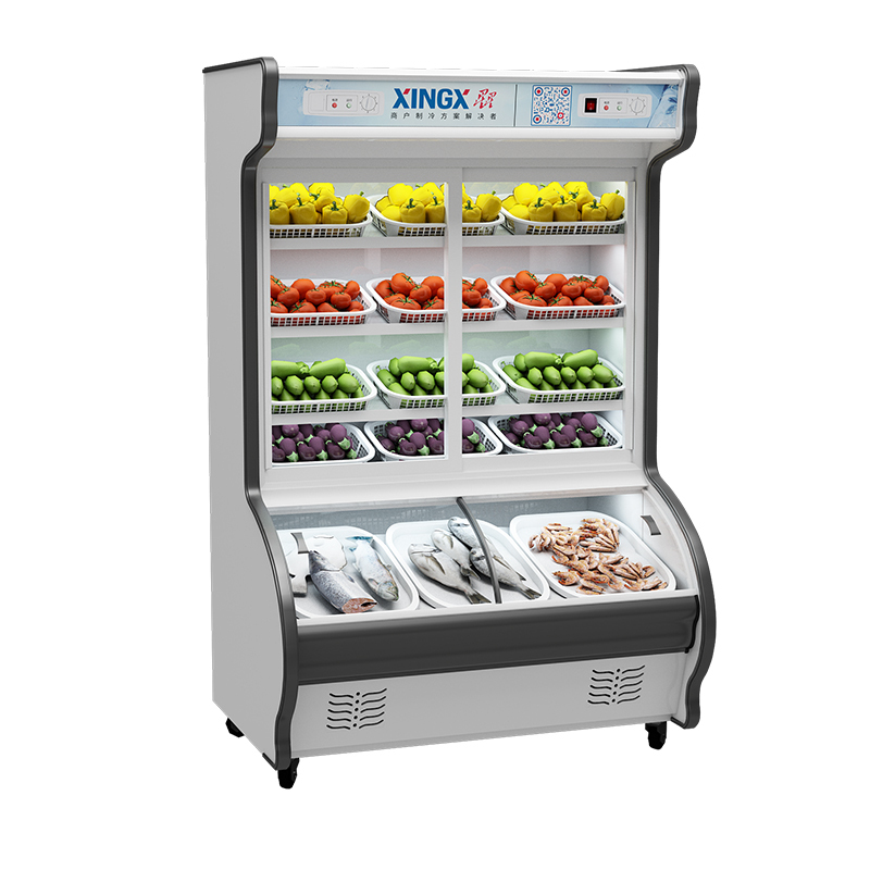 2米 商用点菜柜 麻辣烫柜保鲜柜 冷藏冷冻展示柜商用冷柜 双温上冷藏