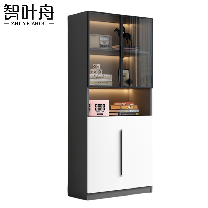 智叶舟文件柜两门80*30*200cm台高清大图