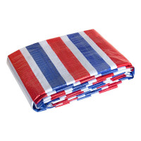 彩条布 防水布 防雨遮阳塑料布雨篷 4*45m/卷