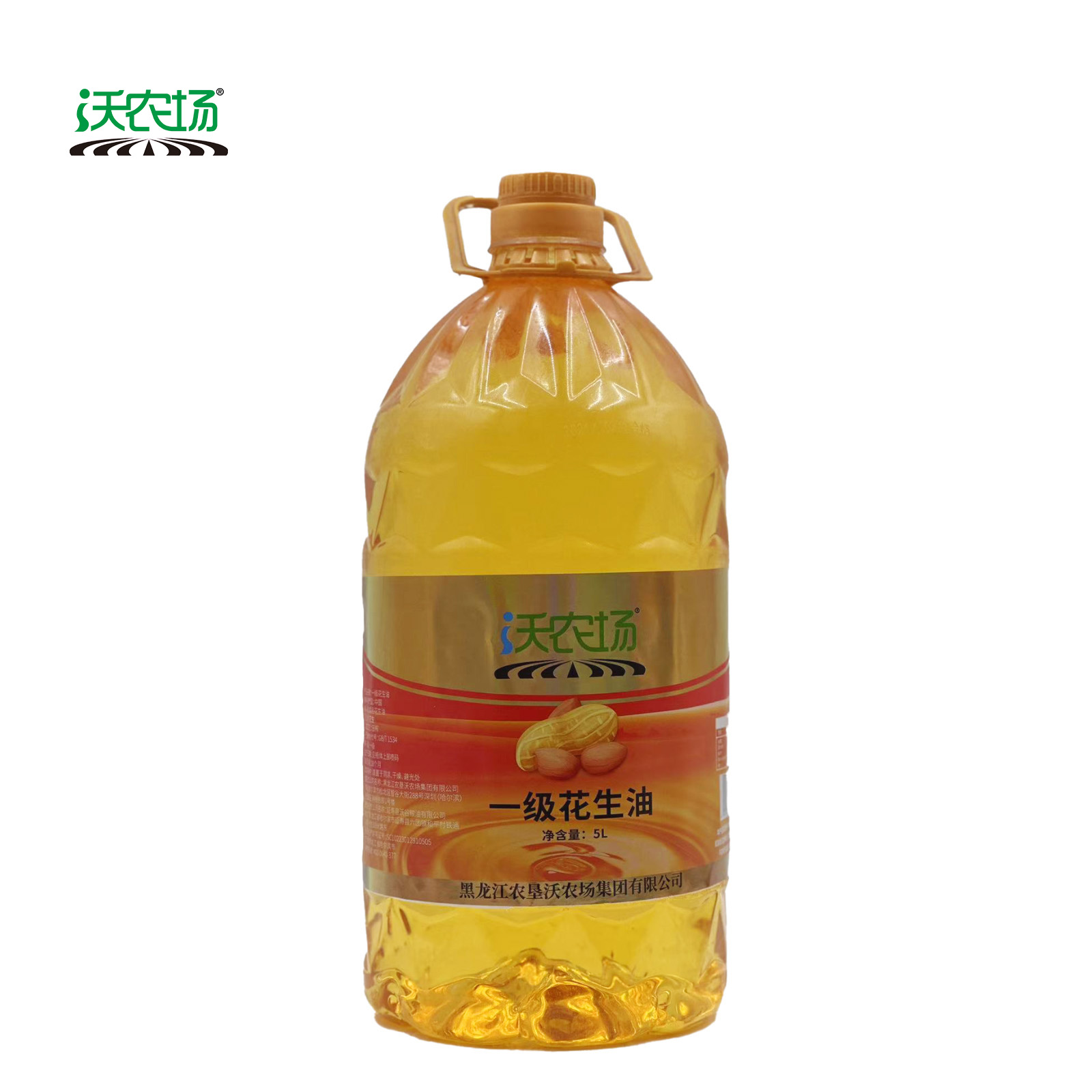 沃农场一级花生油5L/桶高清大图