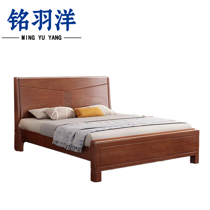 铭羽洋C01木质床120*215*45cm张高清大图