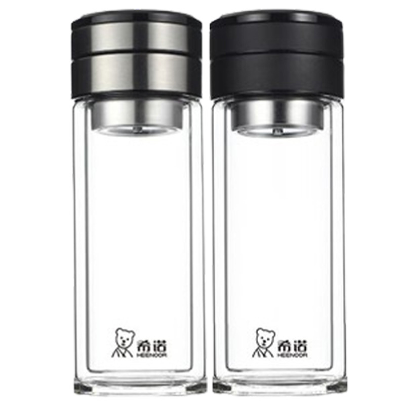 希诺玻璃杯270ml密封防漏户外便携XN-7093(颜色随机)