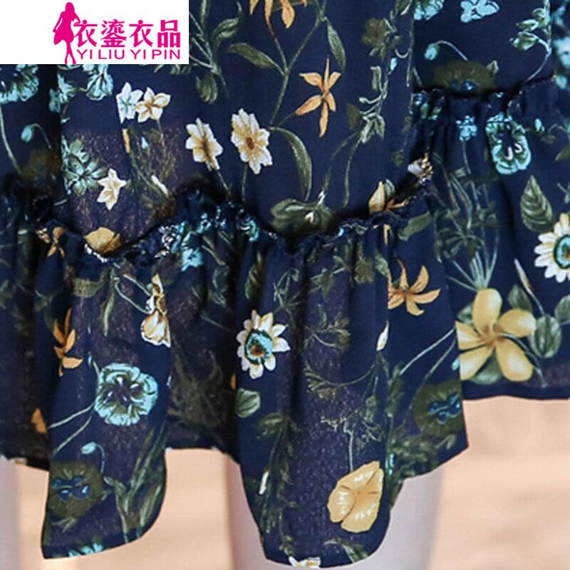 迪鲁奥(DILUAO)孕妇装夏装2021夏装新款碎花孕妇裙休闲T恤孕妇背带裤大码孕妇套装宽松孕妇连衣裙图片