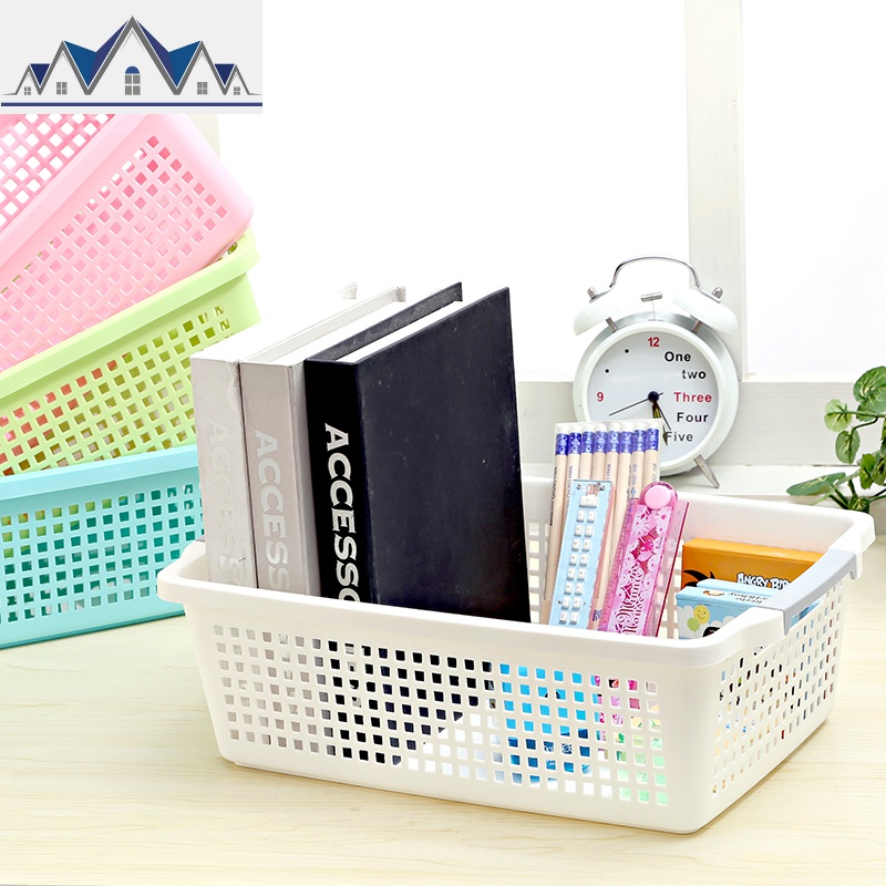 收纳筐塑料藤编收纳框筐子桌面小篮子零食置物篮储物篮玩具收纳篮 三维工匠高清大图