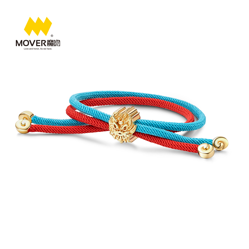 狮王阿醒 正版授权 Mover魔吻 狮王阿醒系列醒狮云纹撞色时尚手绳 首饰手链