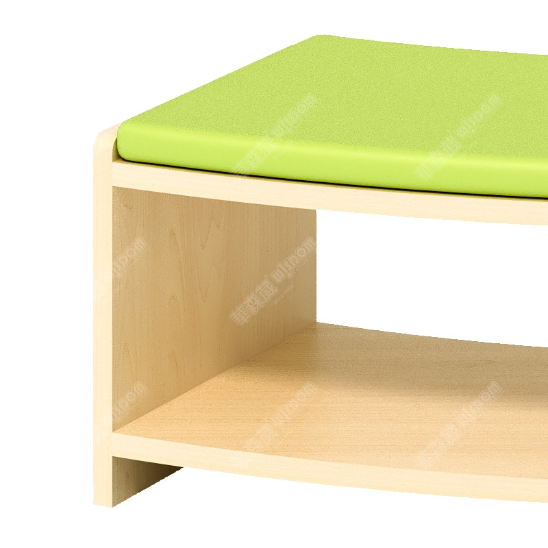 华森葳儿童家具 自然空间单层收纳座椅柜+三层收纳柜+双层收纳柜高清大图